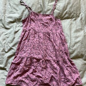 Floral Pink Sleeveless Dress